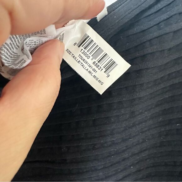 BCBGeneration Ribbed Bodycon Black Mini Dress Size M - Picture 6 of 6